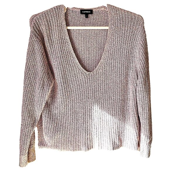 Pink Knit Sweater by Express - Size Small - Picture 1 of 5